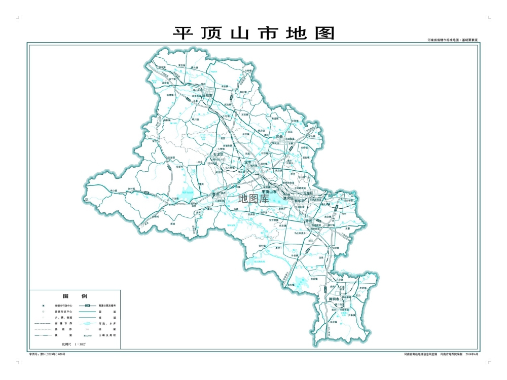 平顶山地图全图高清版下载 - 免费最新可放大矢量EPS源文件_图1